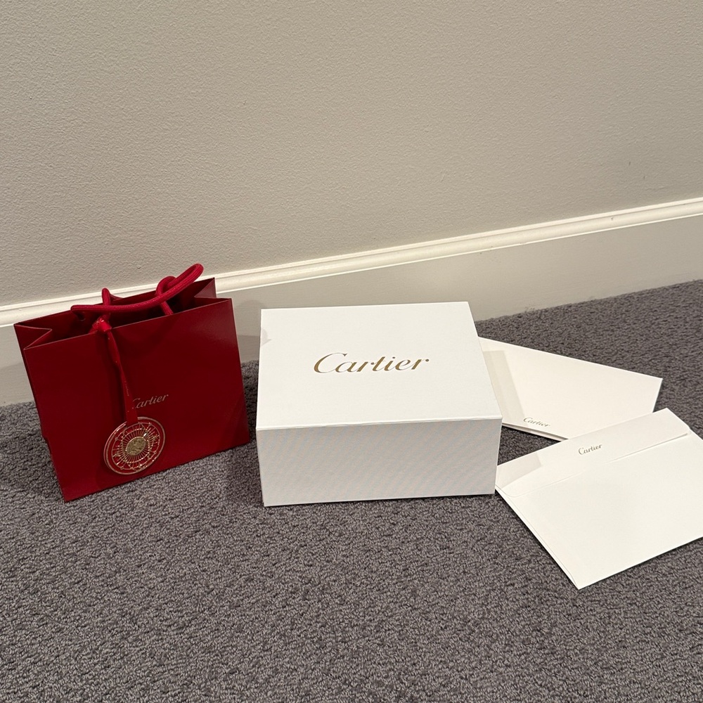 Cartier Red Bag with White Box Set